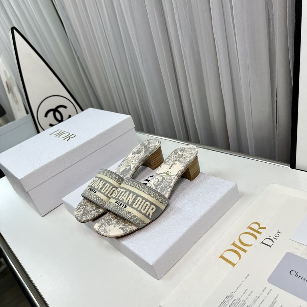 Dior Slippers Heel High4.5cm