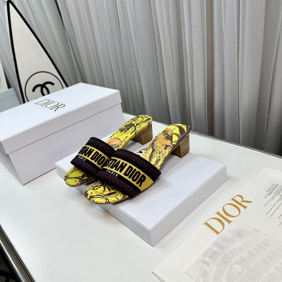 Dior Slippers Heel High4.5cm