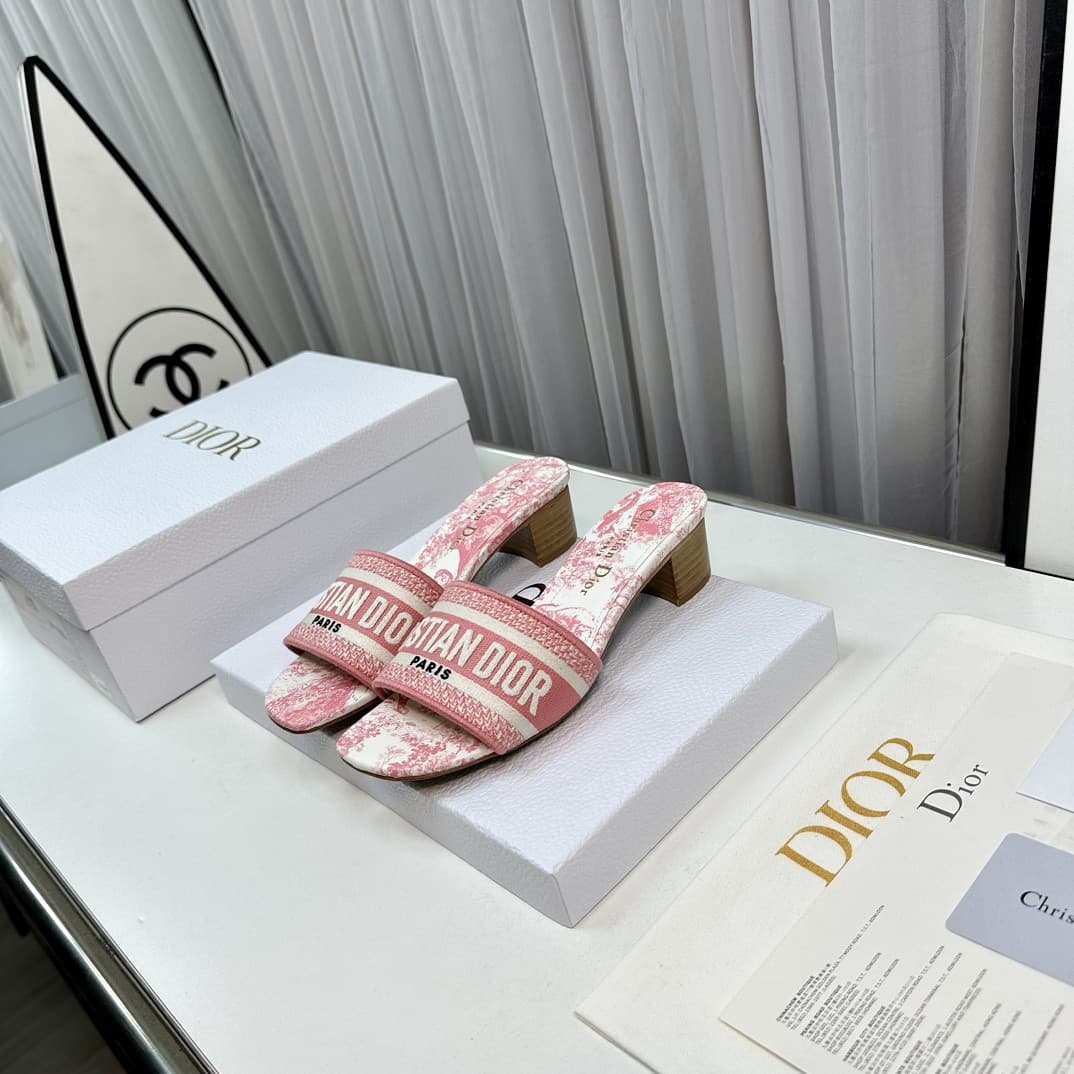 Dior Slippers Heel High4.5cm
