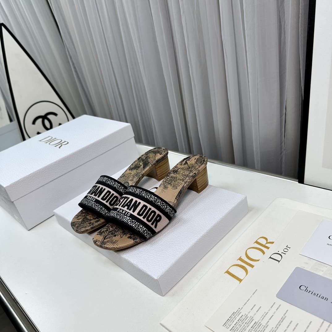 Dior Slippers Heel High4.5cm