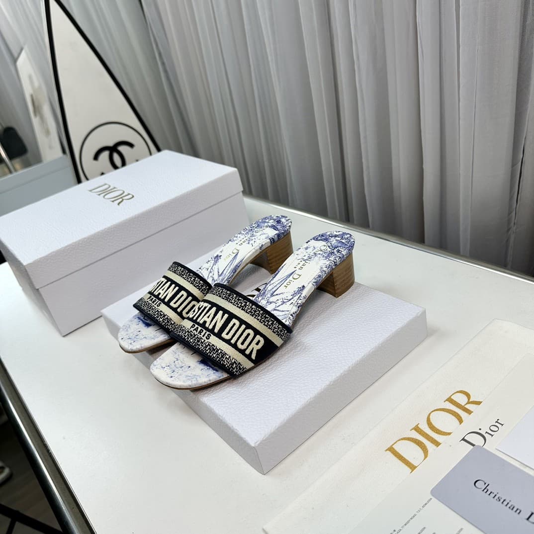 Dior Slippers Heel High4.5cm