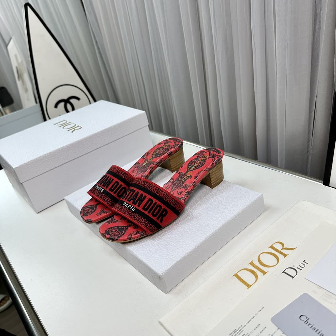 Dior Slippers Heel High4.5cm