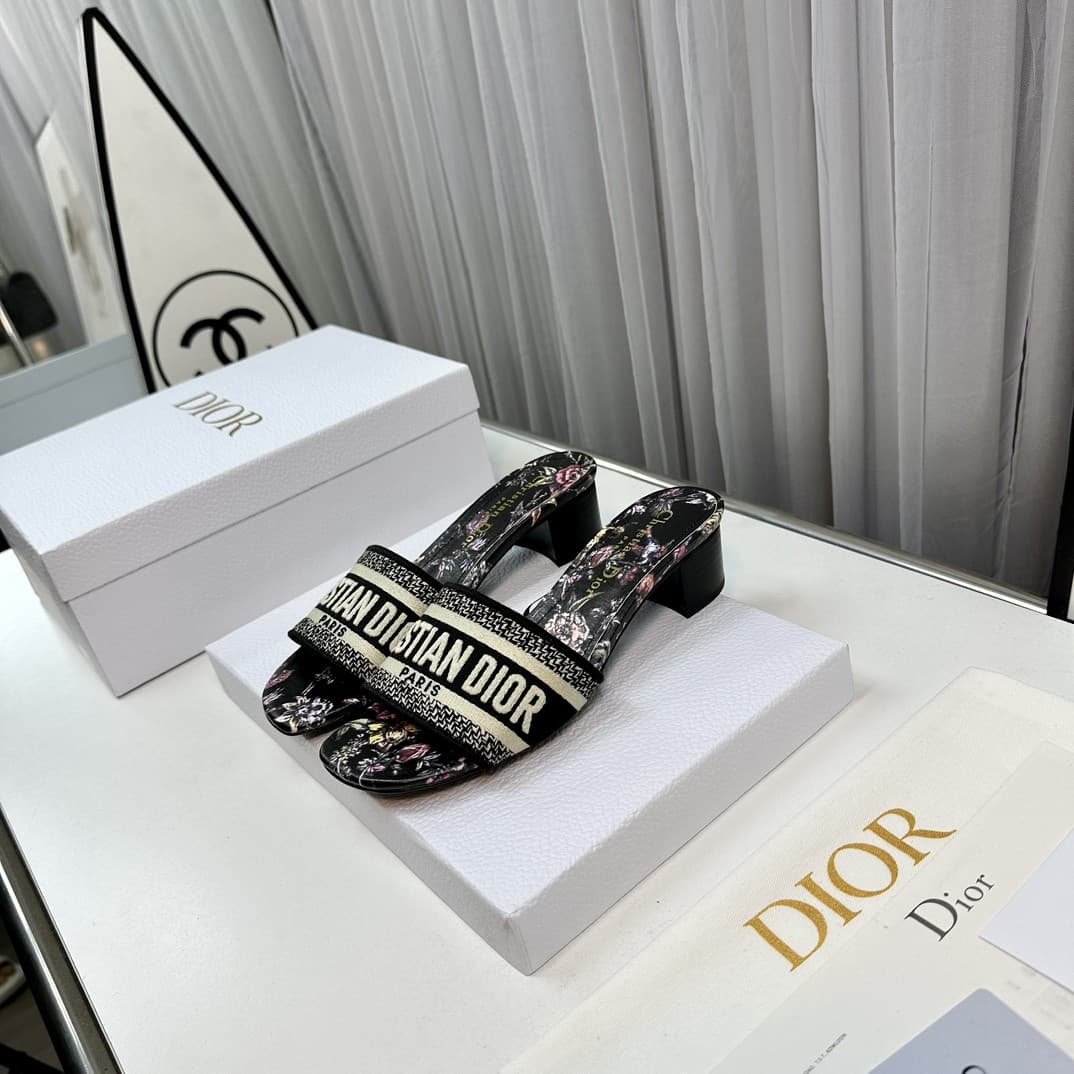 Dior Slippers Heel High4.5cm