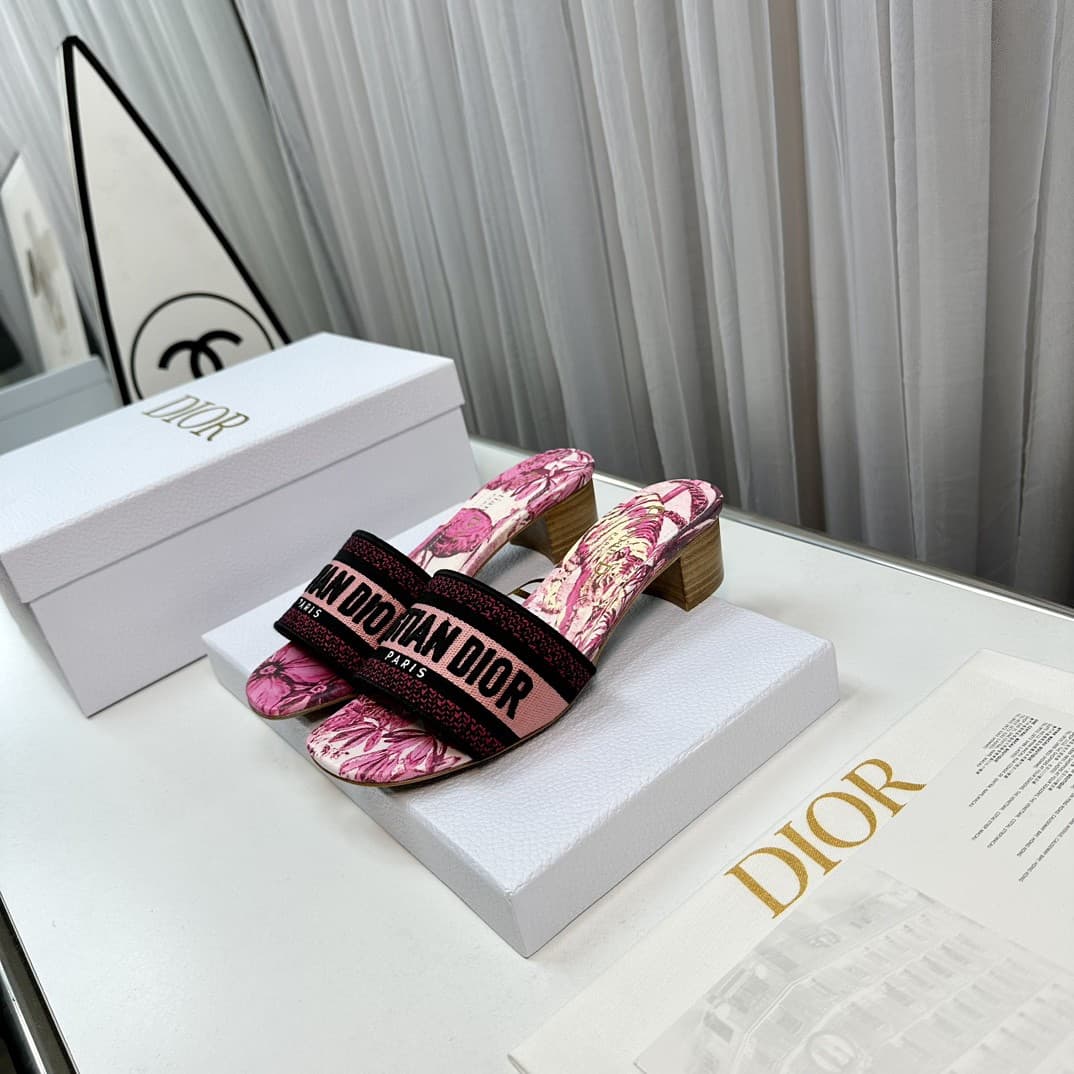 Dior Slippers Heel High4.5cm