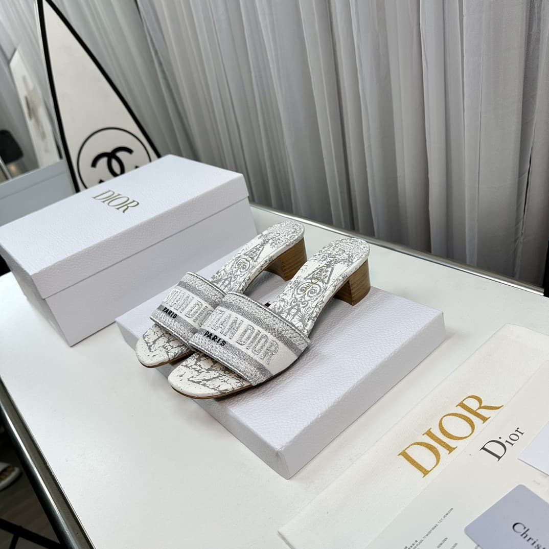 Dior Slippers Heel High4.5cm