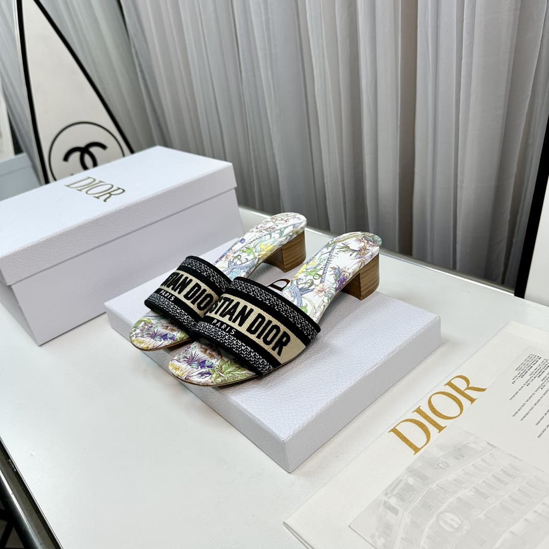 Dior Slippers Heel High4.5cm