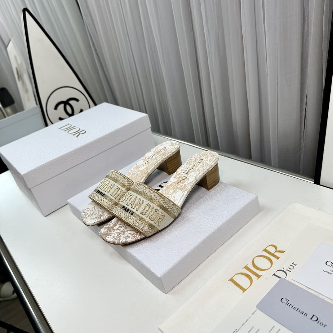 Dior Slippers Heel High4.5cm