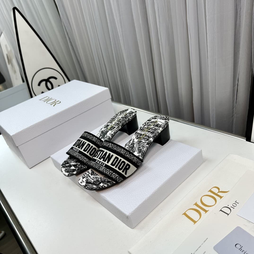 Dior Slippers Heel High4.5cm