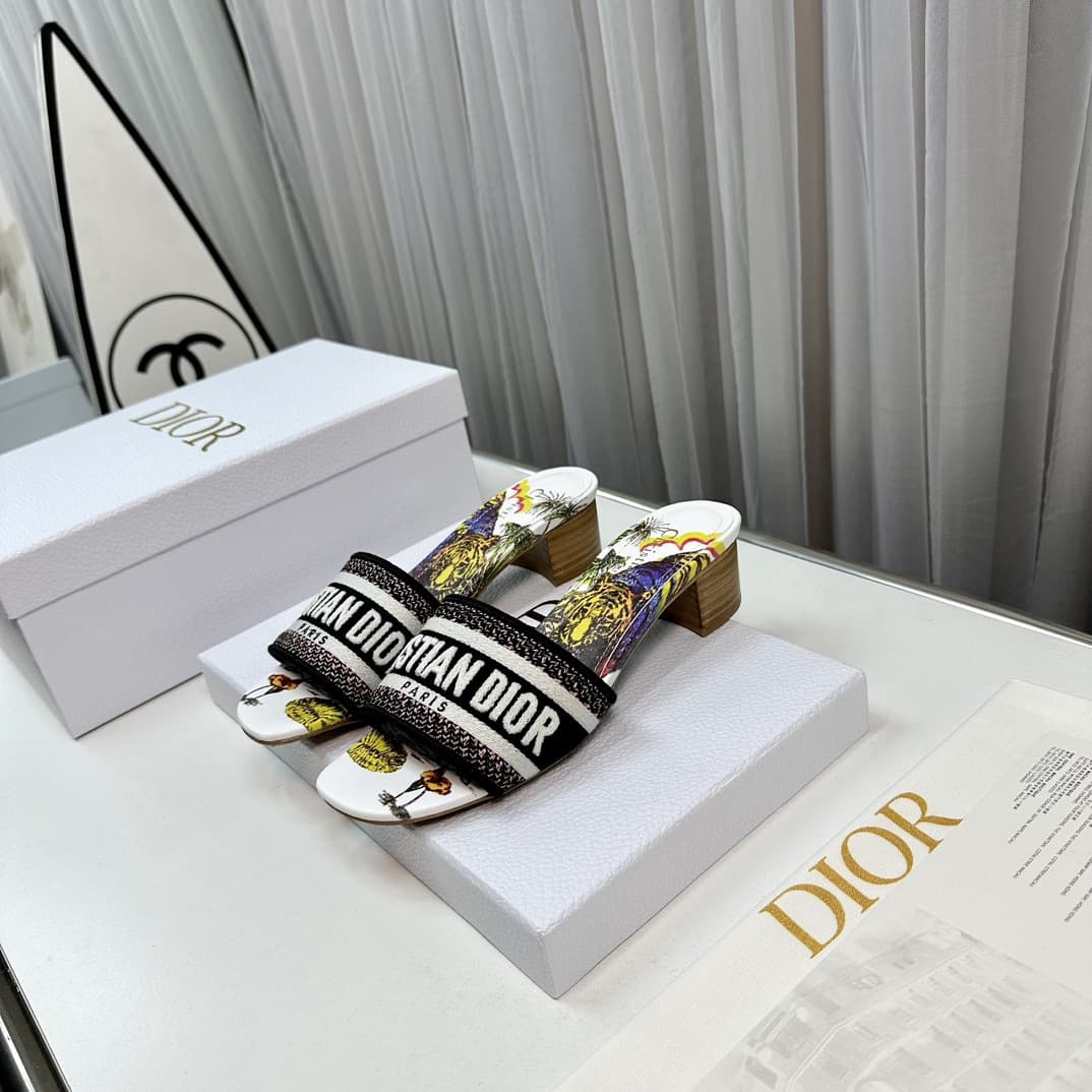 Dior Slippers Heel High4.5cm