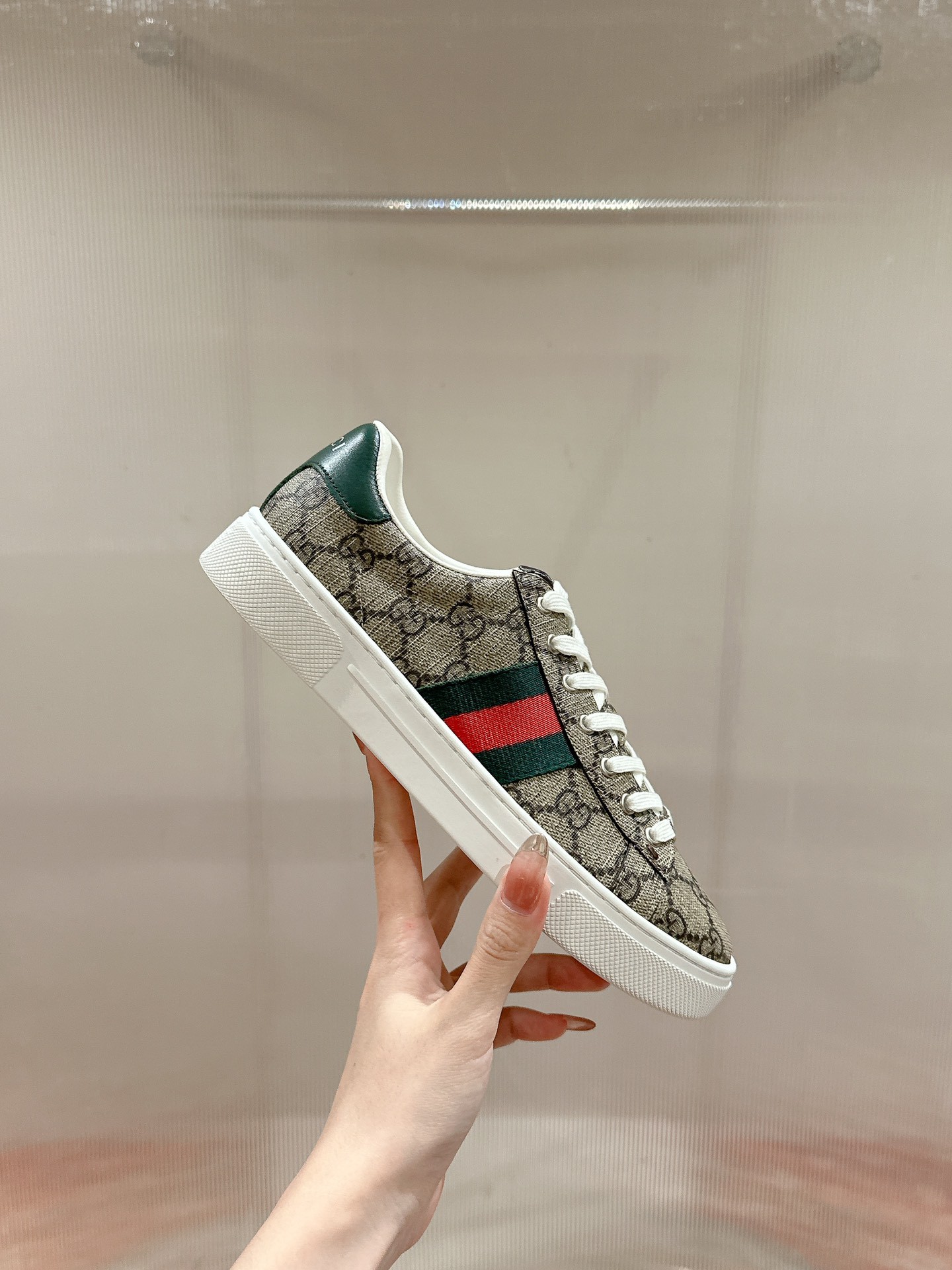 Gucci Ace Couple Shoes Heel High3cm