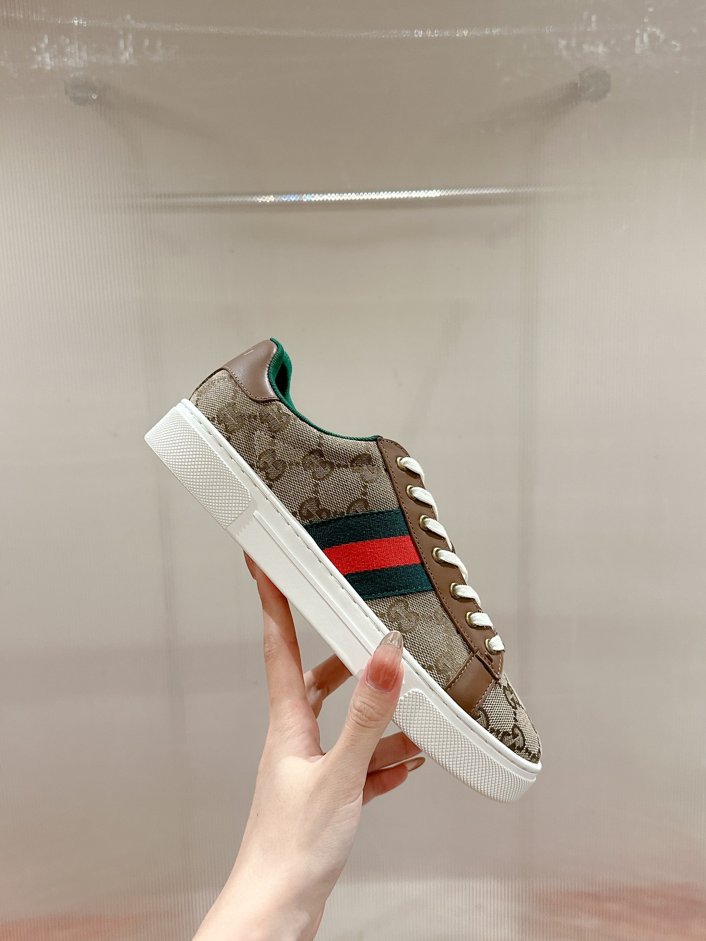 Gucci Ace Couple Shoes Heel High3cm