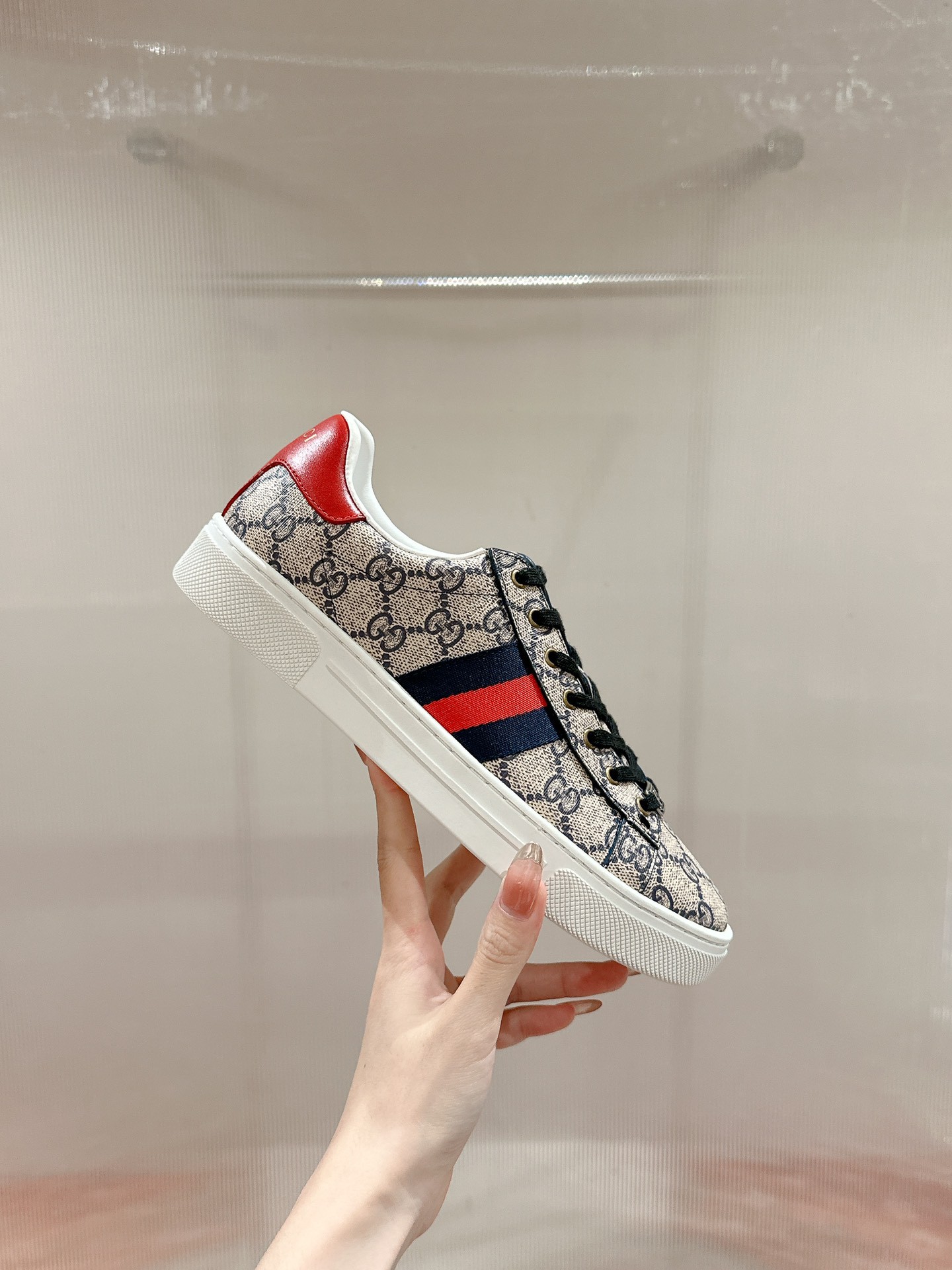 Gucci Ace Couple Shoes Heel High3cm