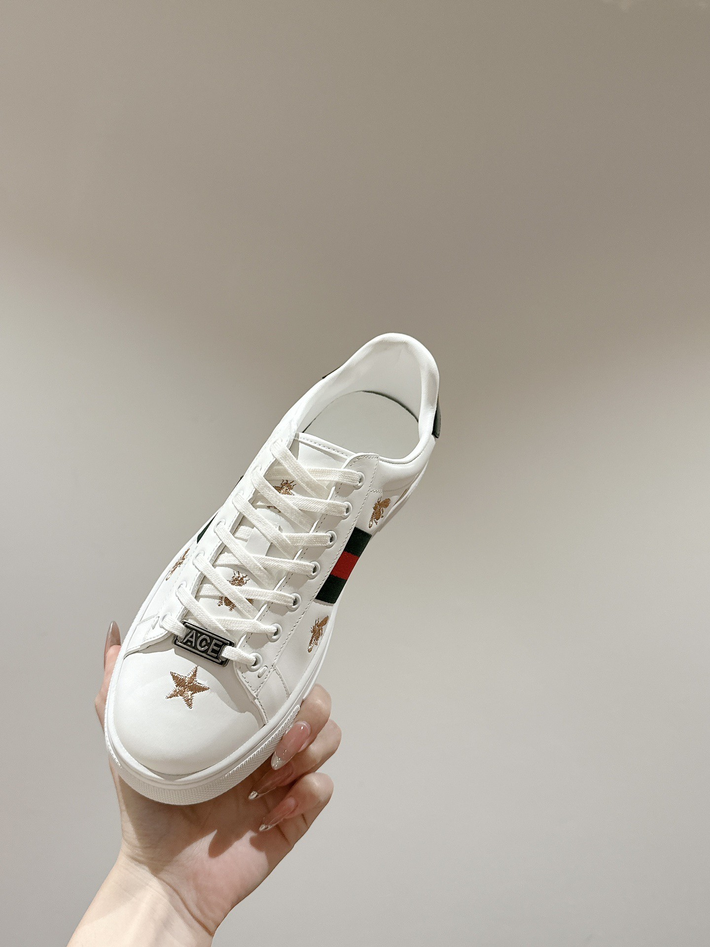 Gucci Ace Couple Shoes Heel High3cm