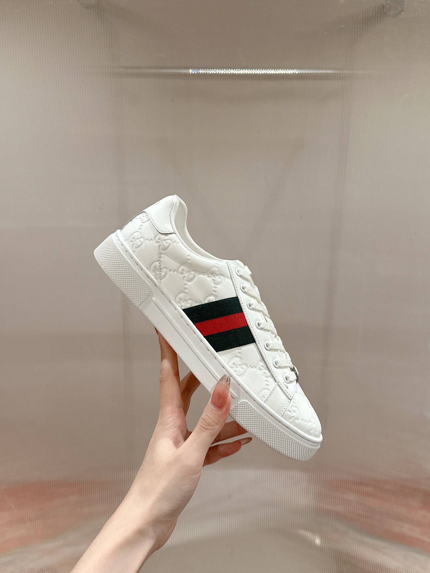 Gucci Ace Couple Shoes Heel High3cm