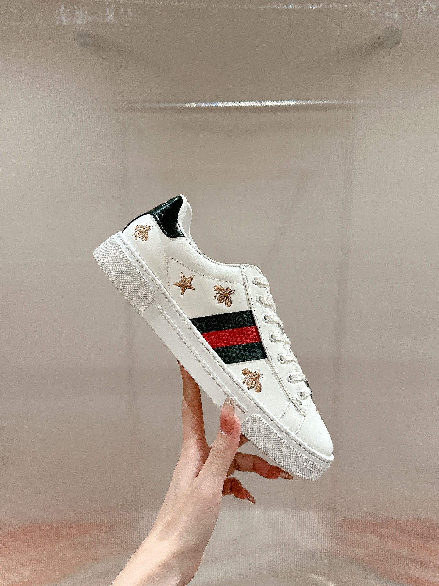 Gucci Ace Couple Shoes Heel High3cm