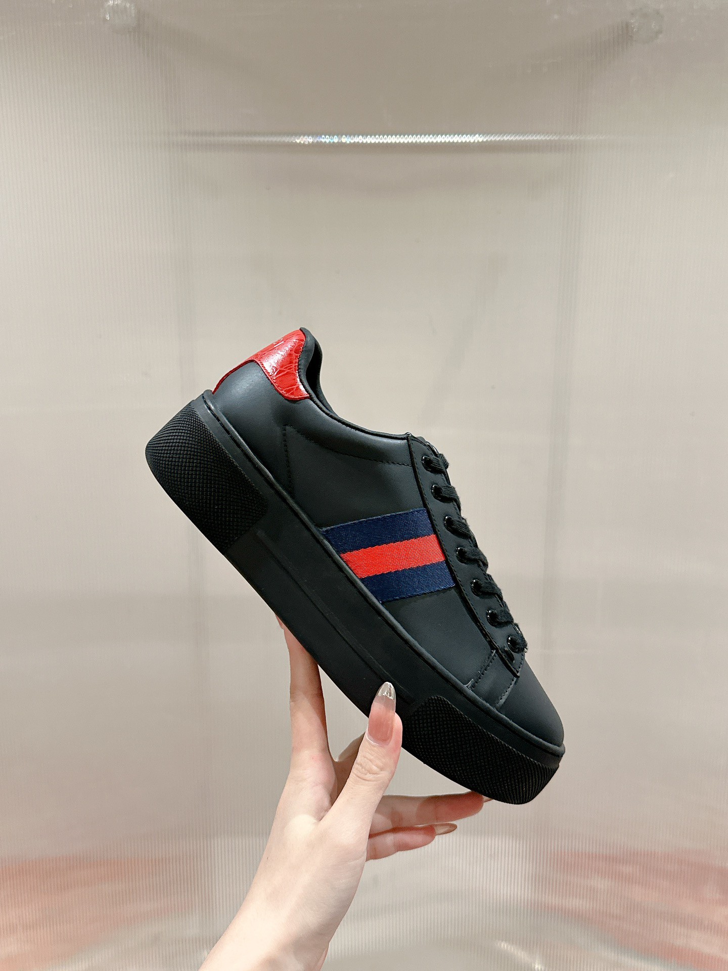 Gucci Ace Couple Shoes Heel High4cm