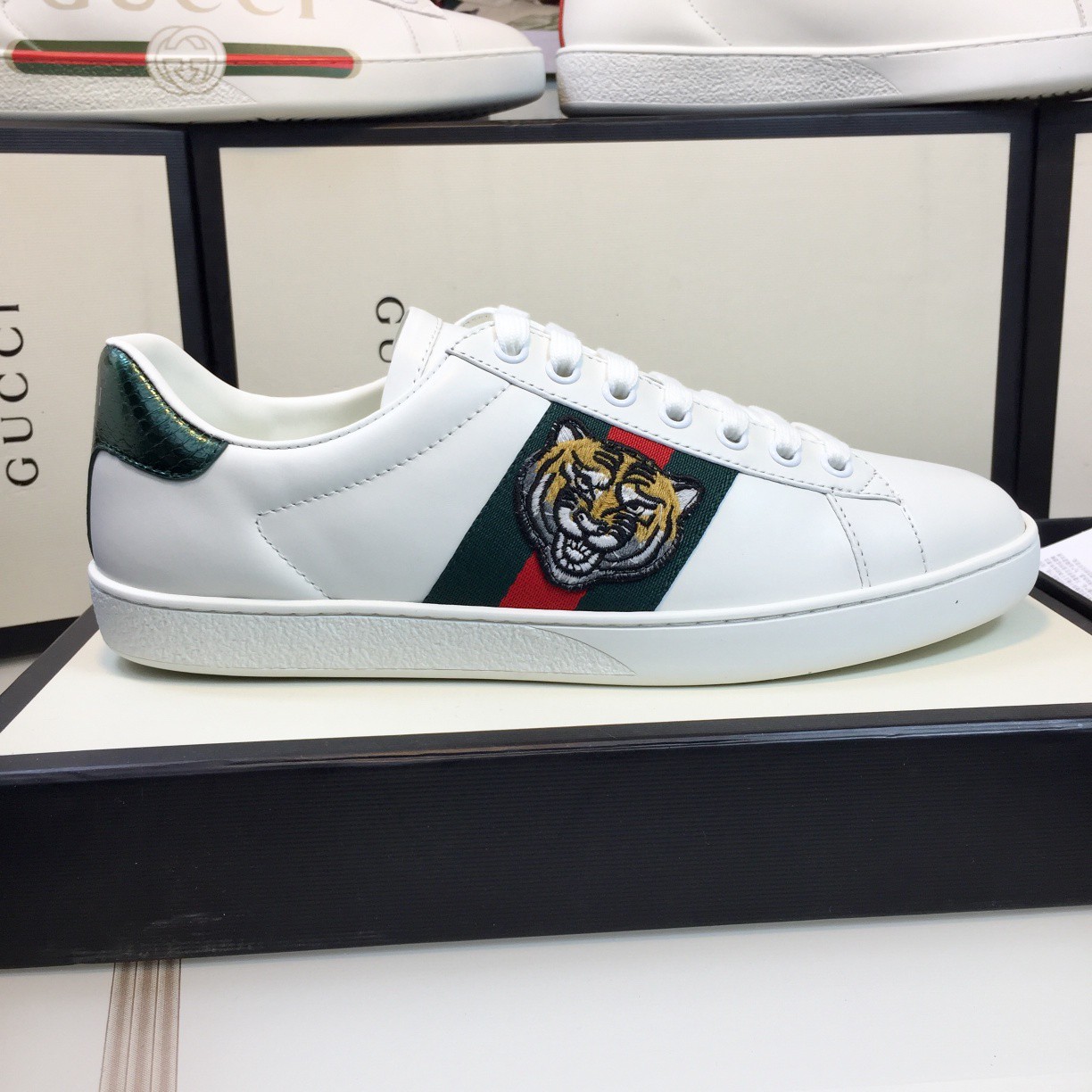 Gucci Ace Couple Shoes Heel High3cm