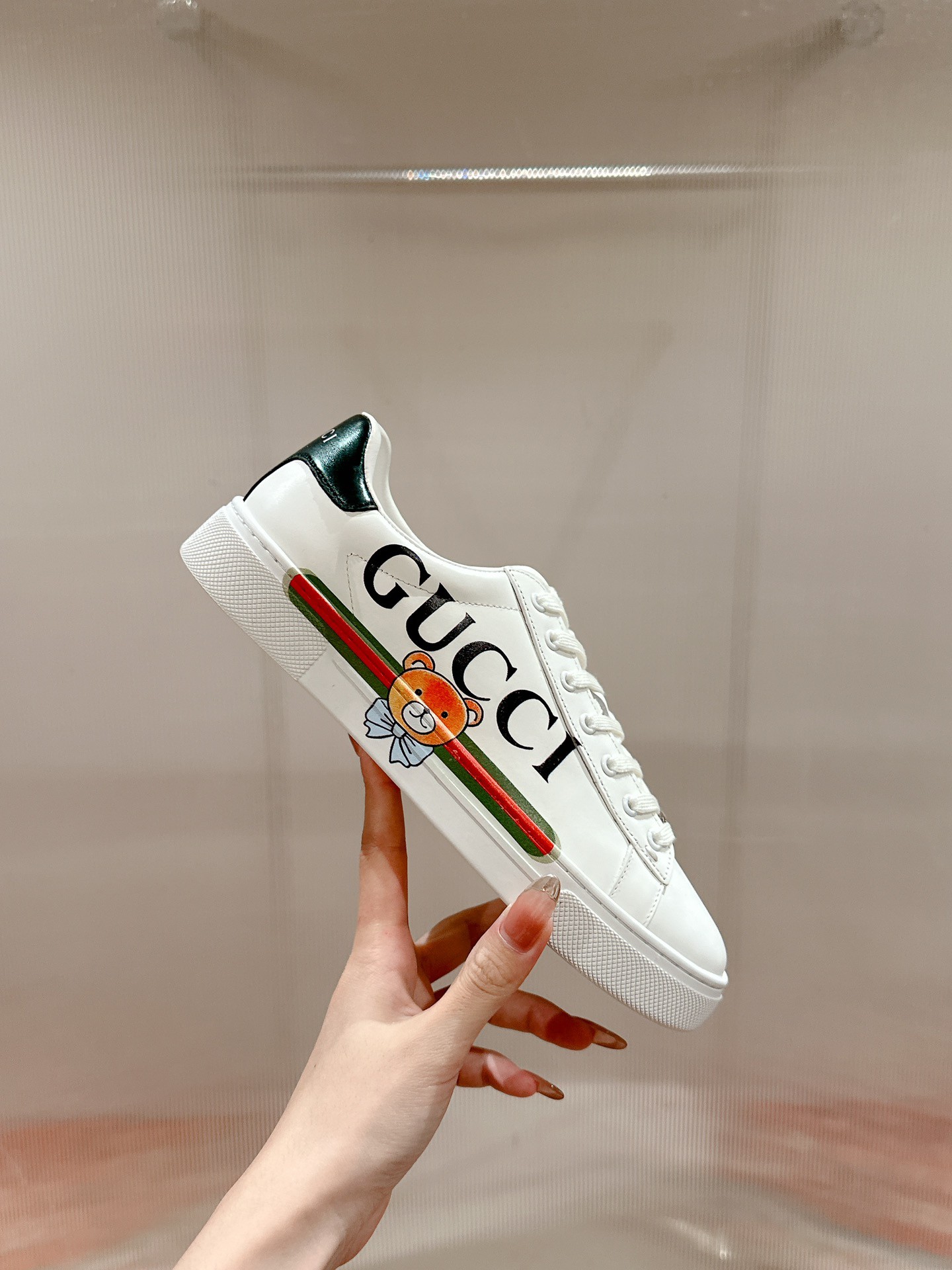Gucci Ace Couple Shoes Heel High3cm
