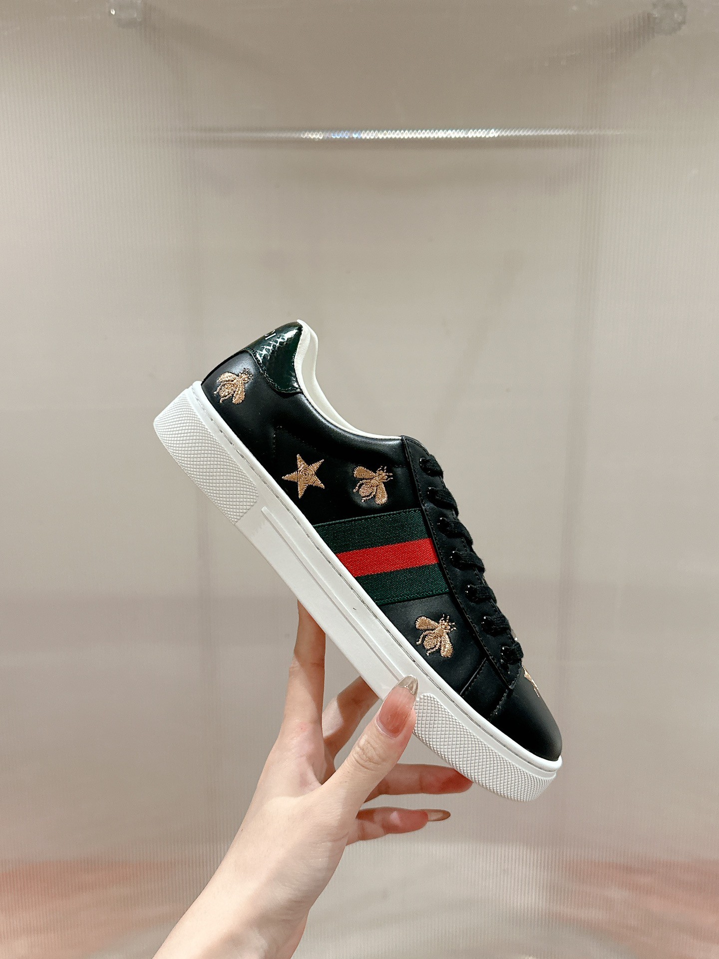 Gucci Ace Couple Shoes Heel High3cm