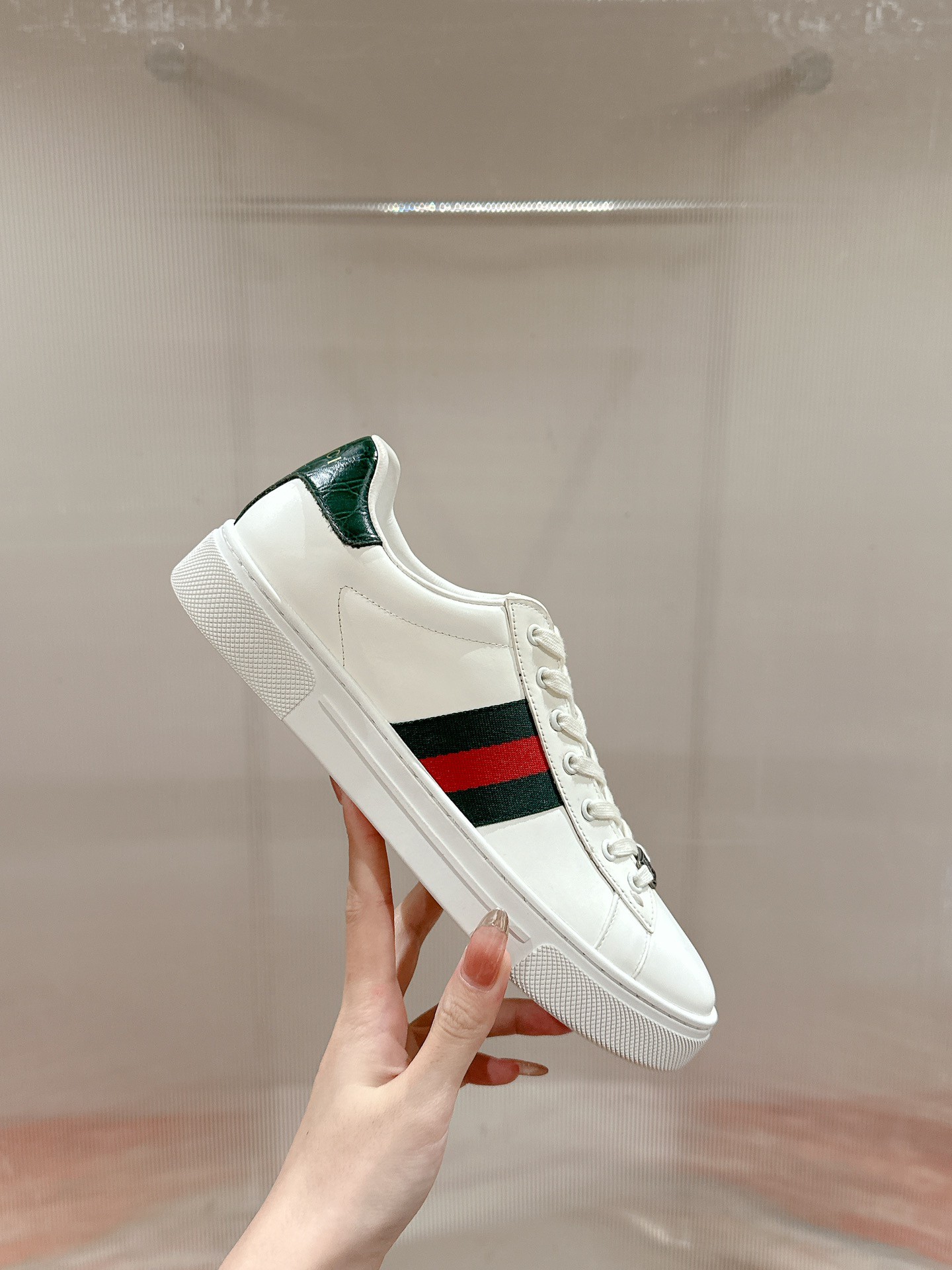 Gucci Ace Couple Shoes Heel High3cm