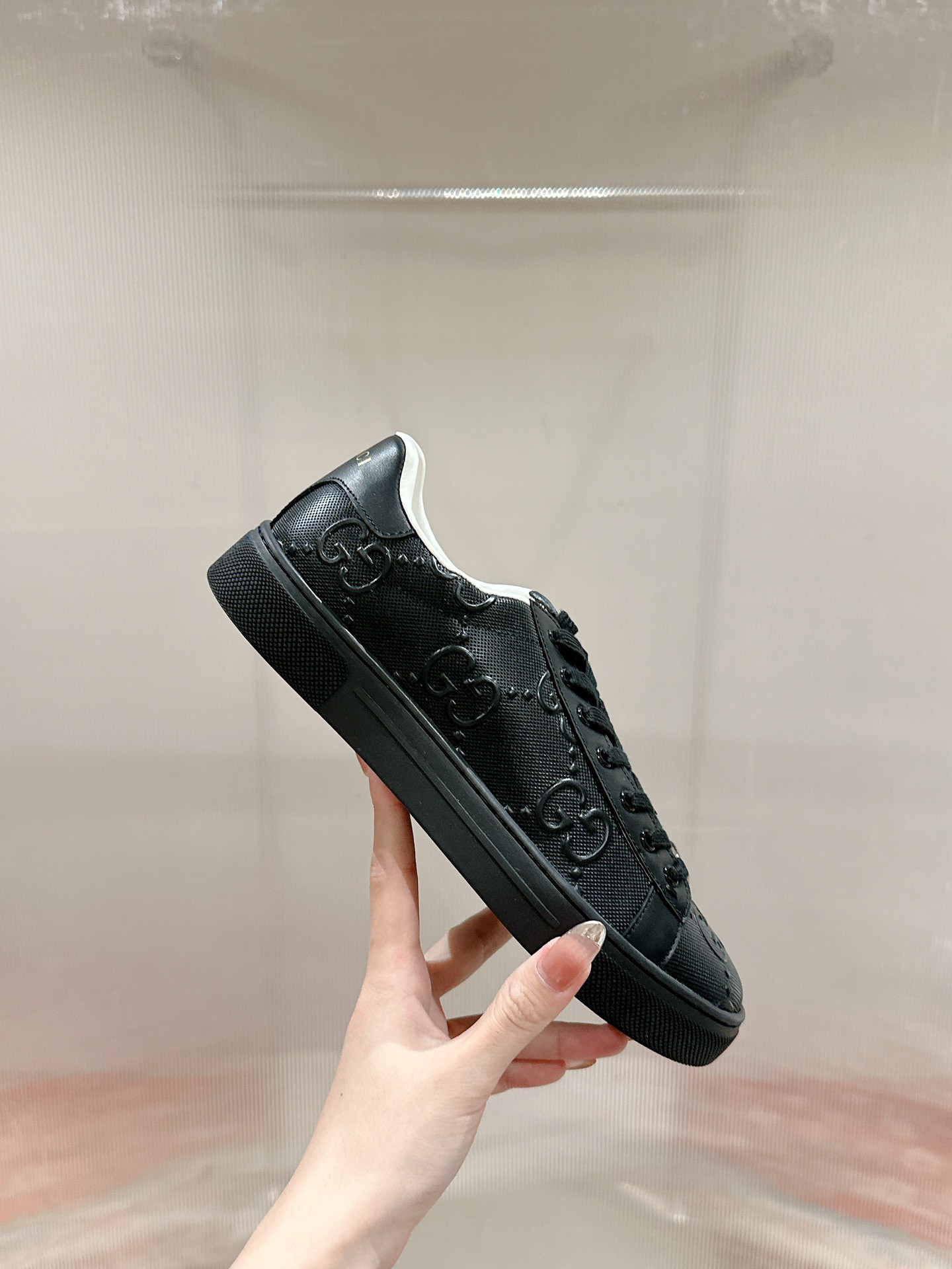 Gucci Ace Couple Shoes Heel High3cm