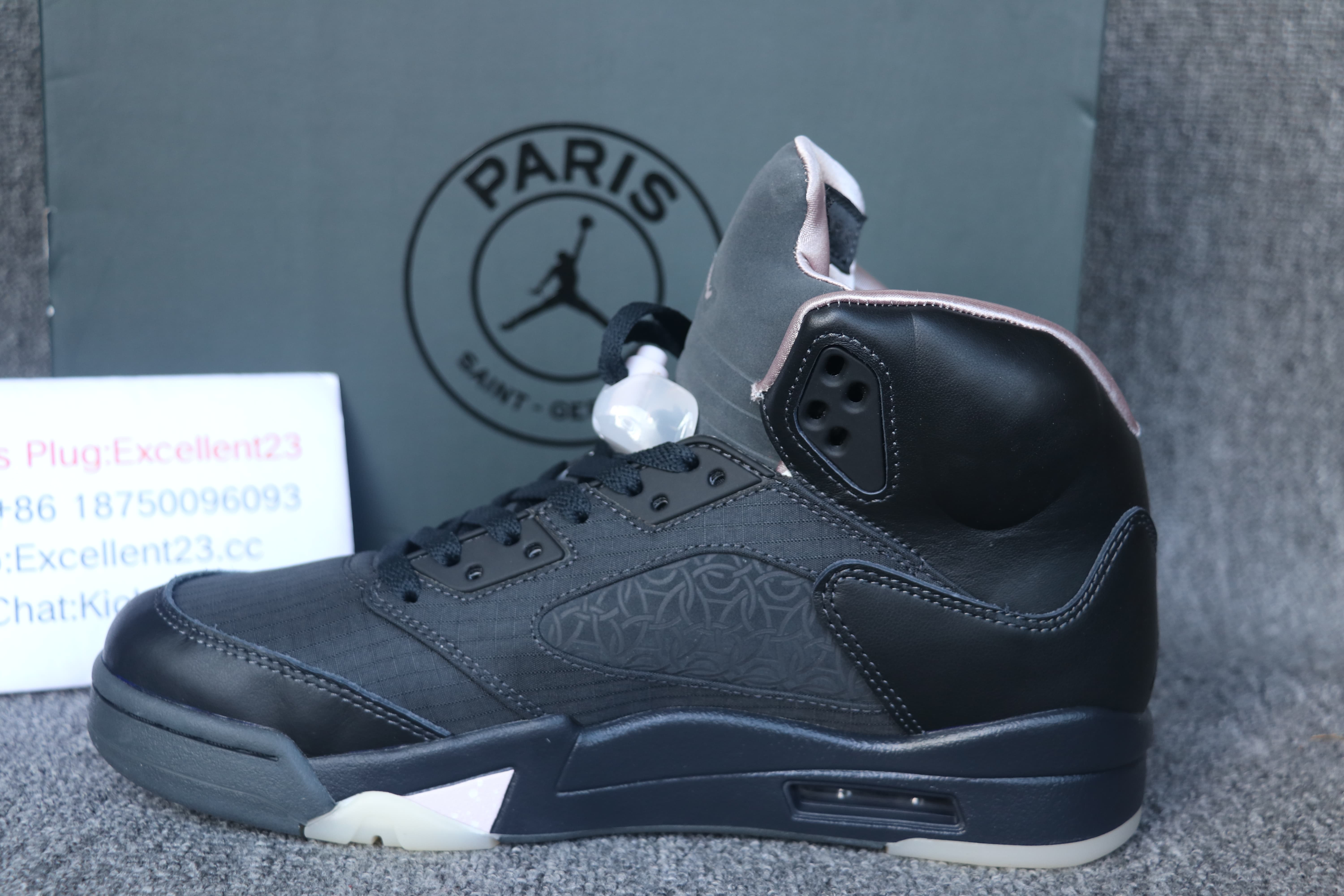 Paris x Air Jordan 5 Black Pink