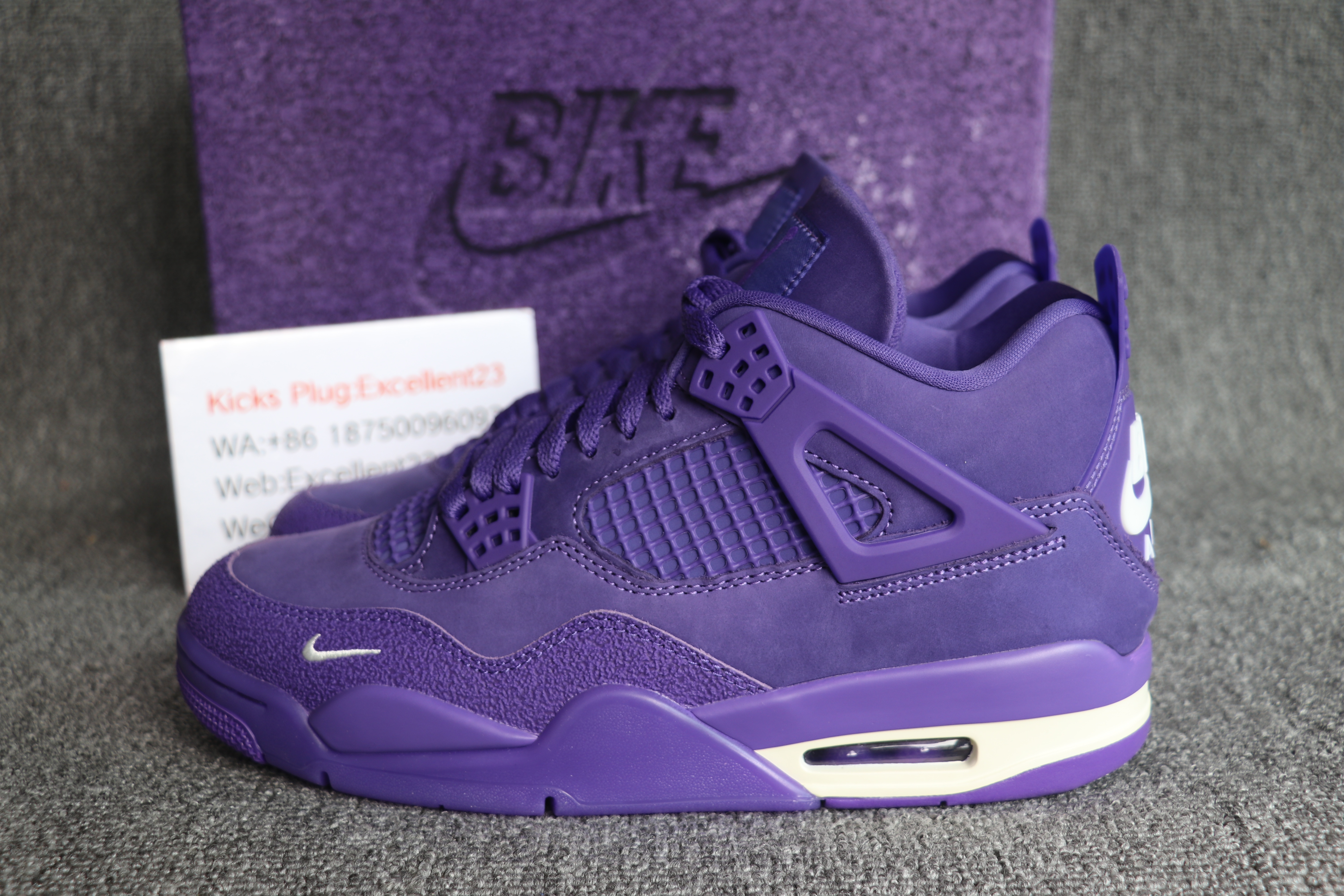 Air Jordan 4 Purple Brick By Brick